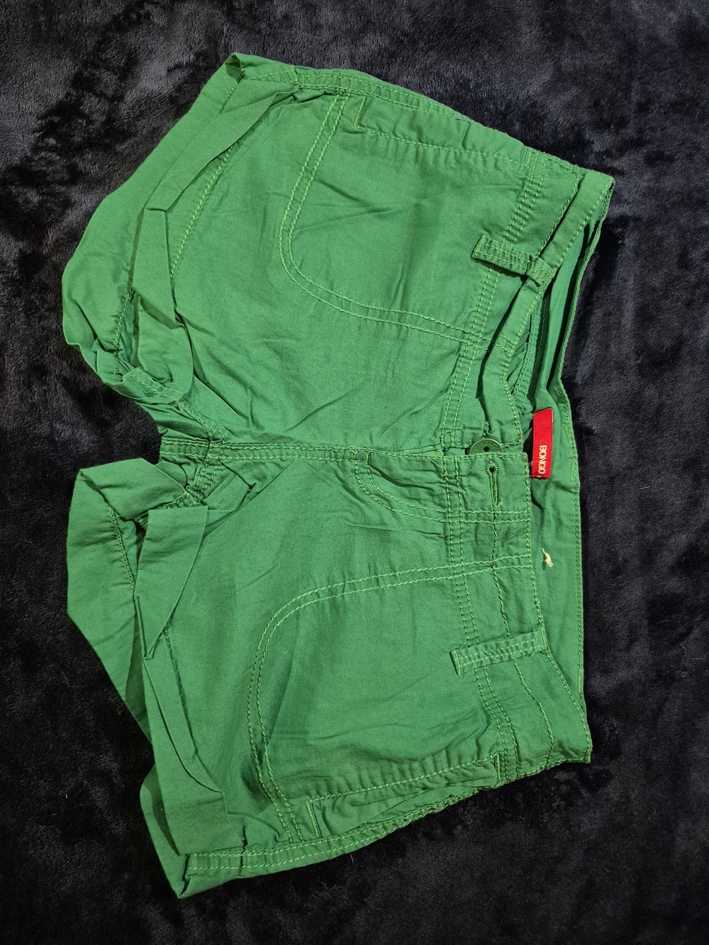 BONGO Green Women's Flat-Front Shorts